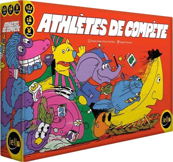 Boîte du jeu Athlètes de Compète (Iello)