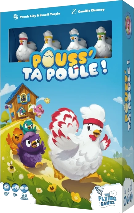 Boîte du jeu pour enfants Pouss' ta poule ! (The Flying Games)