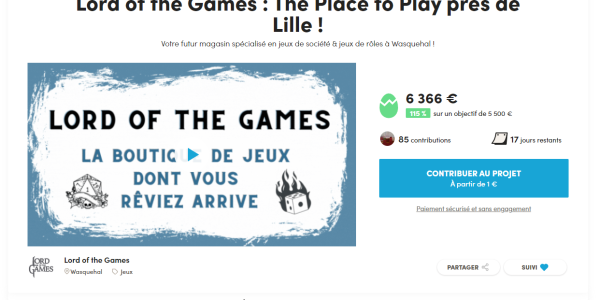 Le projet Lord of the Games continue à avancer !